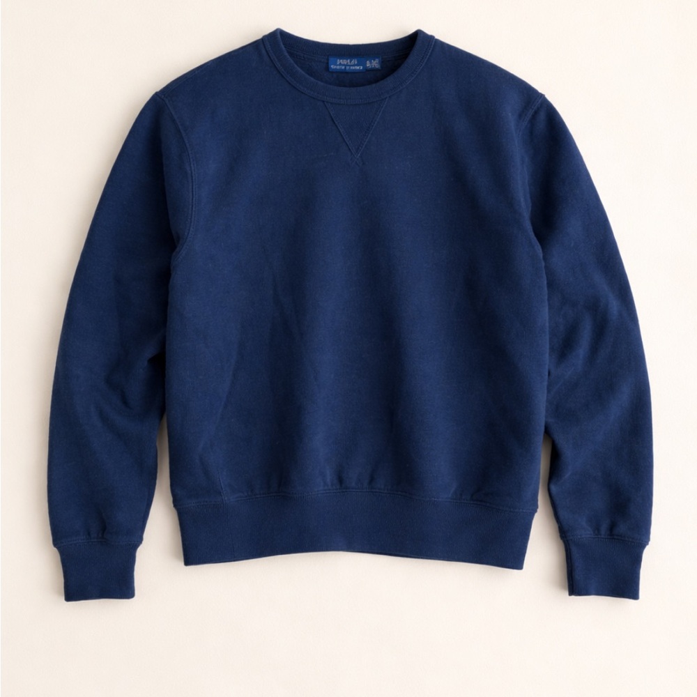 Polo Ralph Lauren Cropped Sweatshirt Woman XL Blue Logo Preppy Classic Coastal